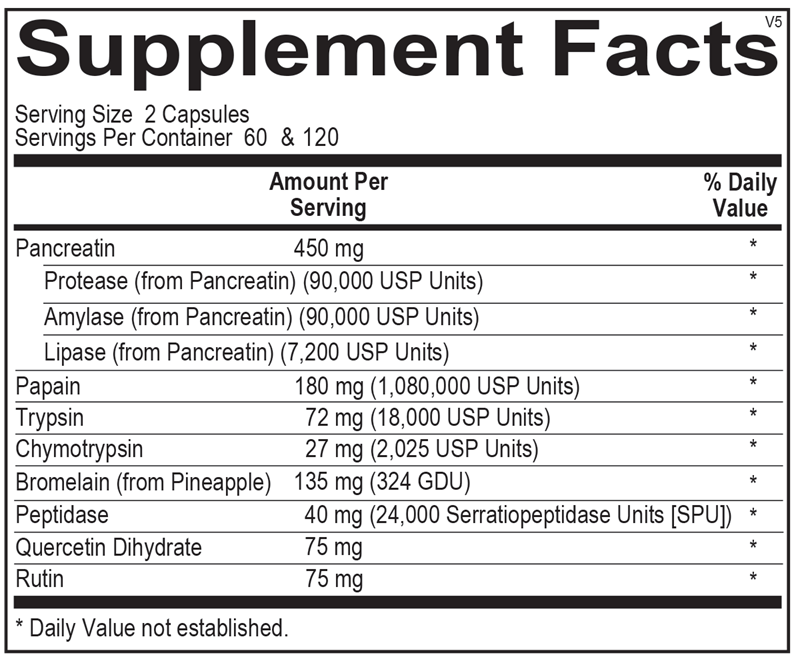 Vascuzyme supplement facts image