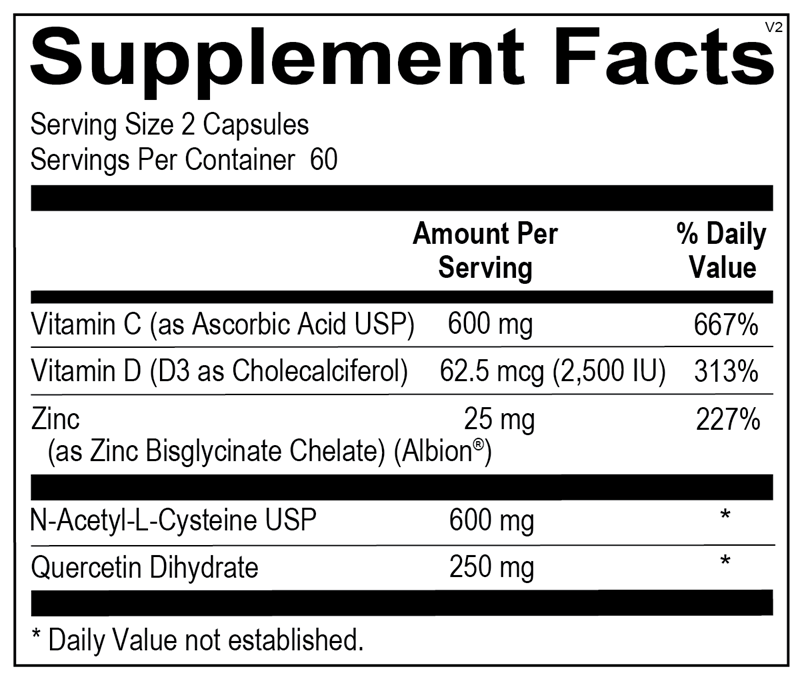 OrthoMune supplement facts image