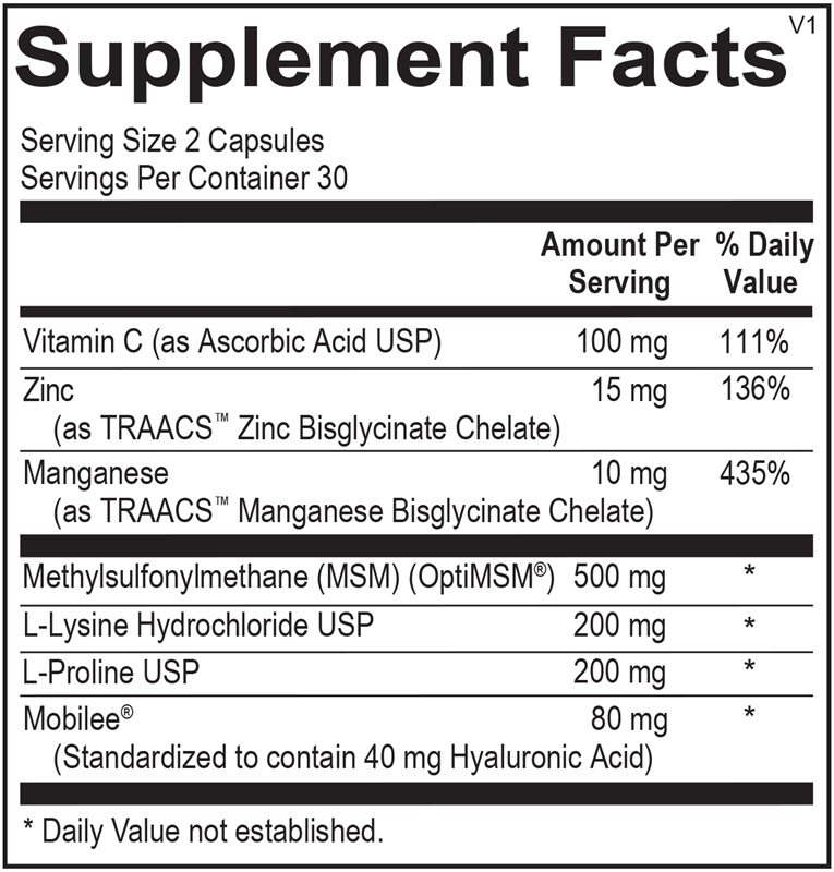 Collagen Factors supplement facts image