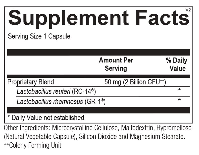 Ortho Biotic Women's supplement facts image