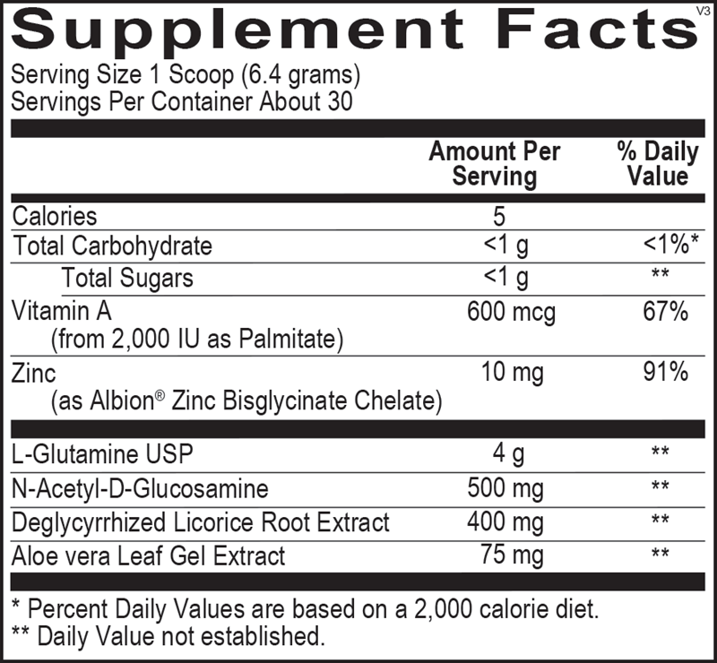 GlutaShield Chocolate supplement facts image