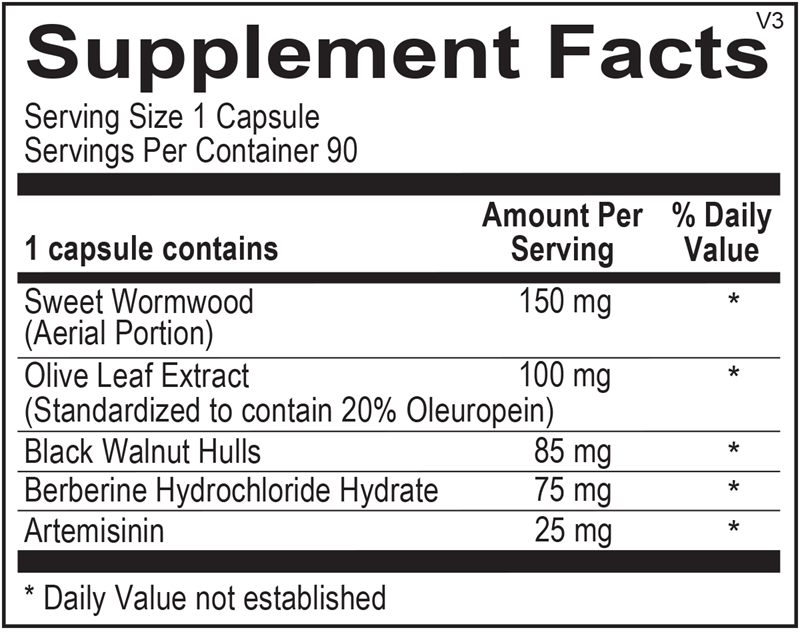 Paracid Forte supplement facts image