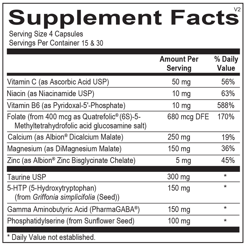 Cerenity PM supplement facts image