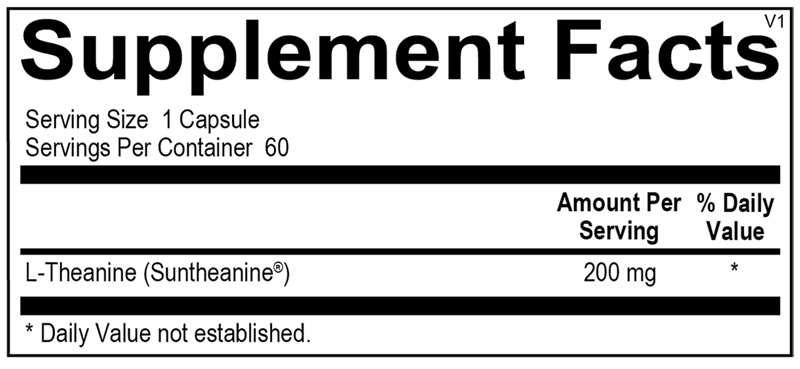 L-Theanine supplement facts image