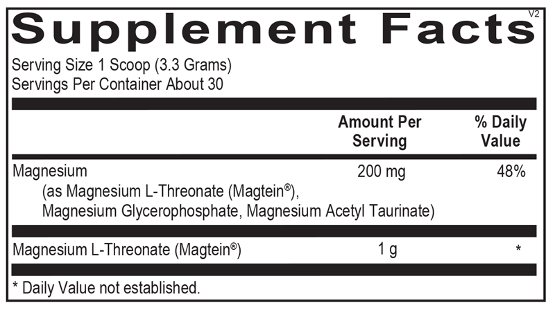 CereMag supplement facts image