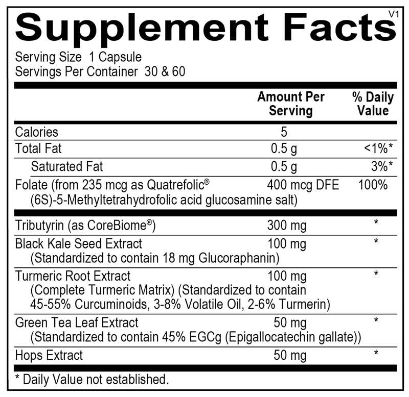 Hormone Foundation supplement facts image
